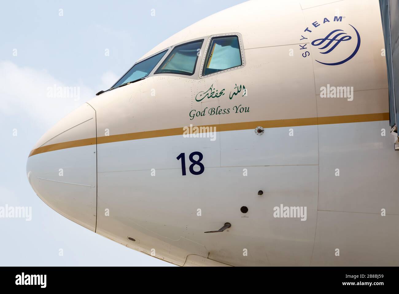Saudi arabian airlines boeing 777 300er hi-res stock