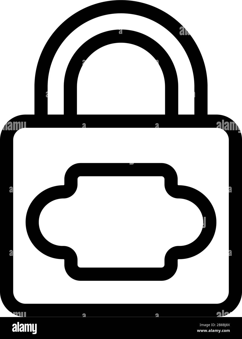 password lock icon vector outline illustration Stock Vector Image & Art ...