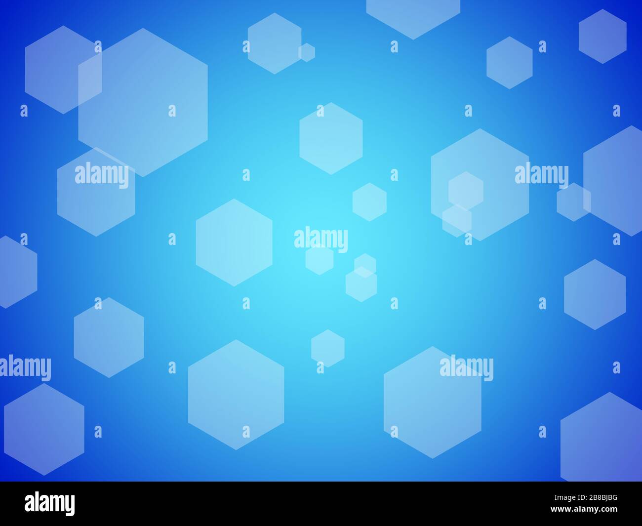 Blue abstract background with gradient and bright hexagons Stock Photo ...