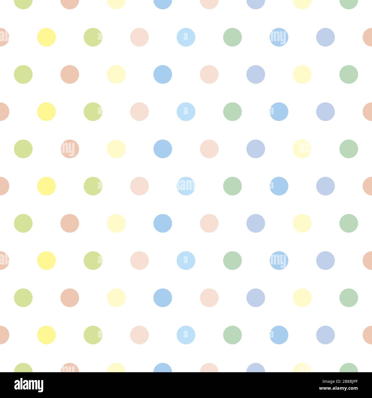 Seamless vector pattern or texture with polka dots on white background Stock Vector