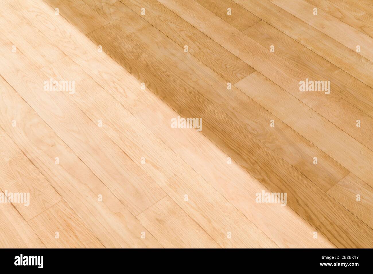 Sanding And Staining Or Waxing A Wood Floor In A Room Uk Stock