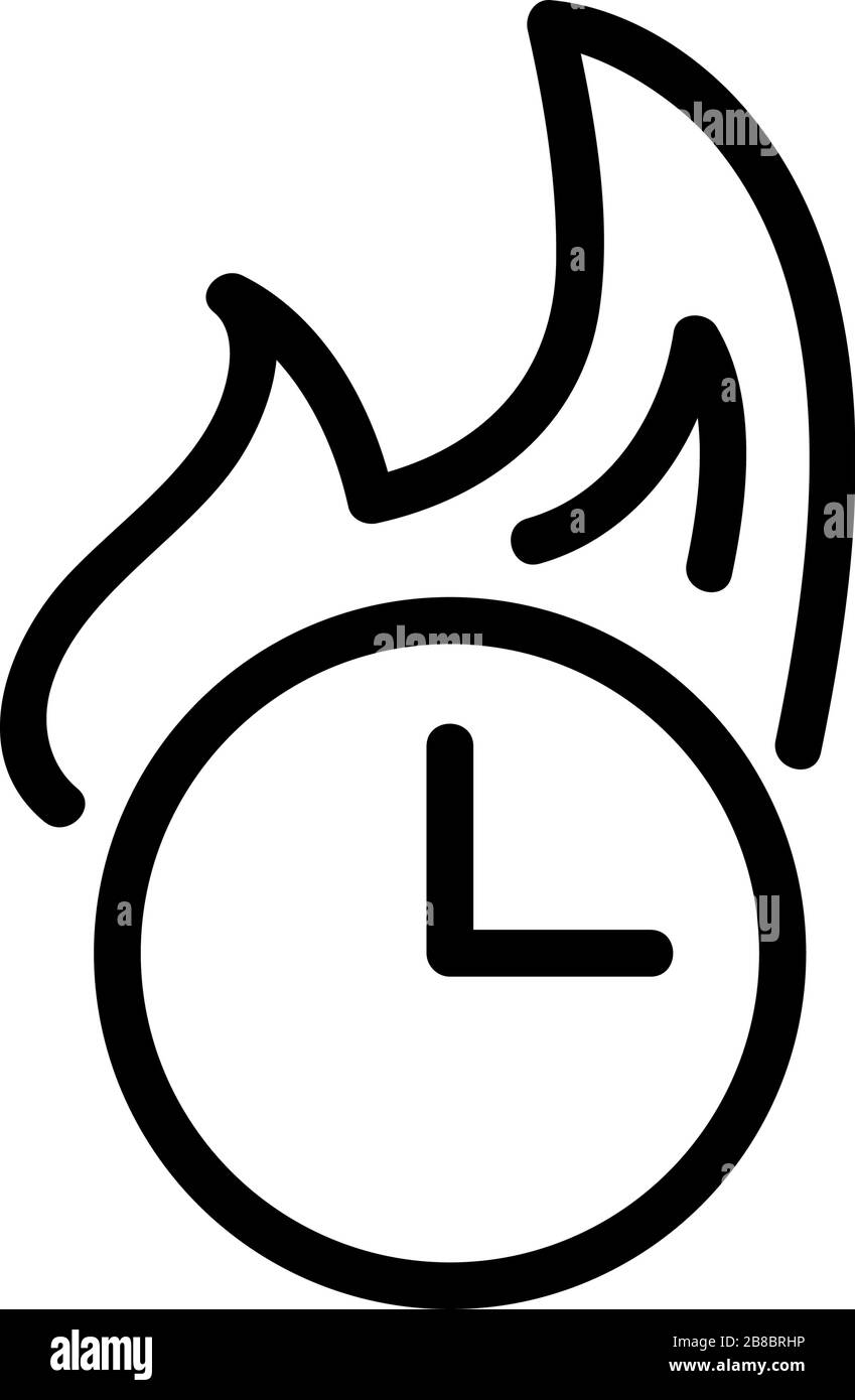 watch the fire icon vector outline illustration Stock Vector Image ...