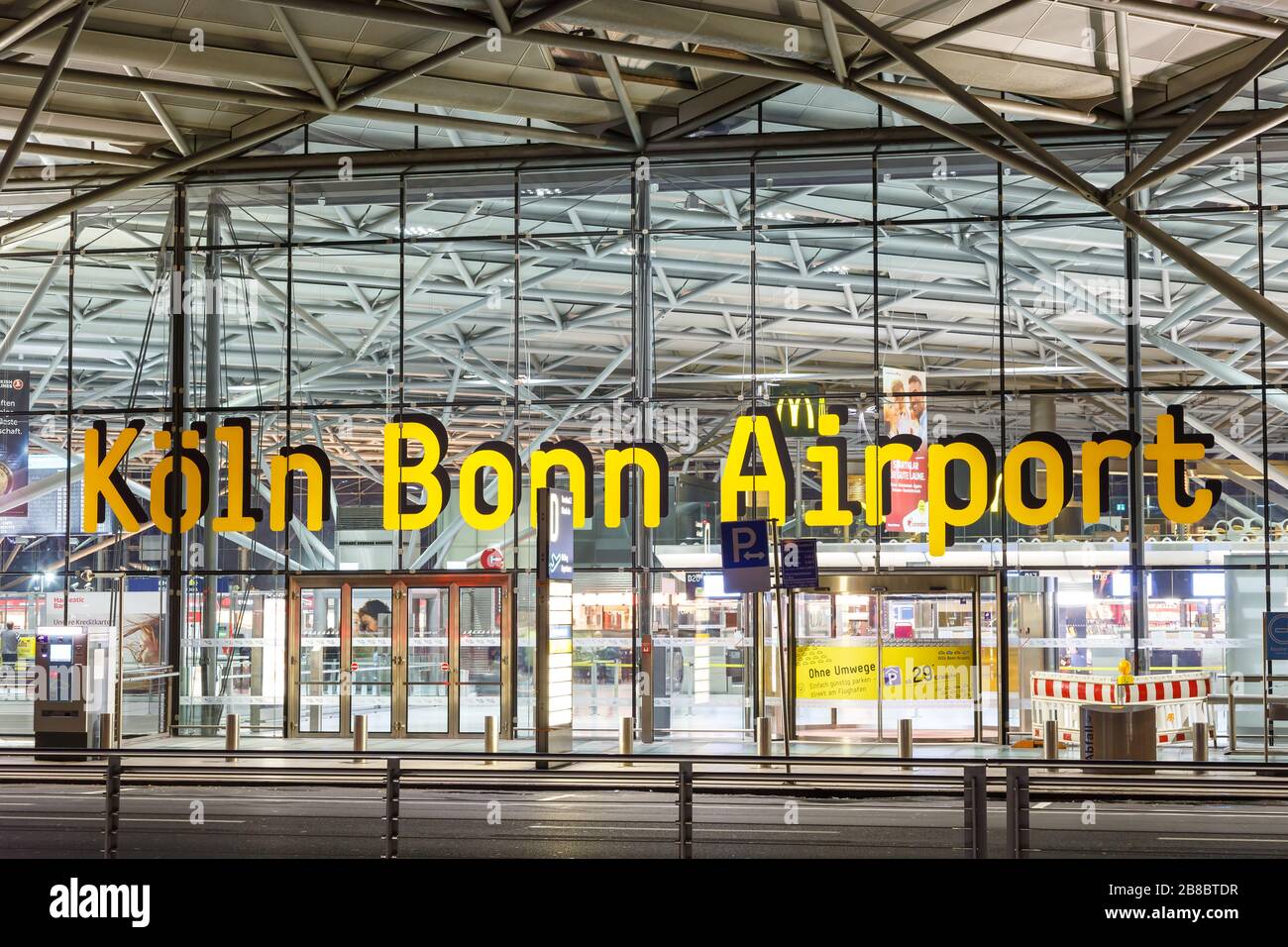 Cologne, Germany – November 2, 2019: Terminal 2 of Cologne Bonn airport (CGN) in Germany. Stock Photo
