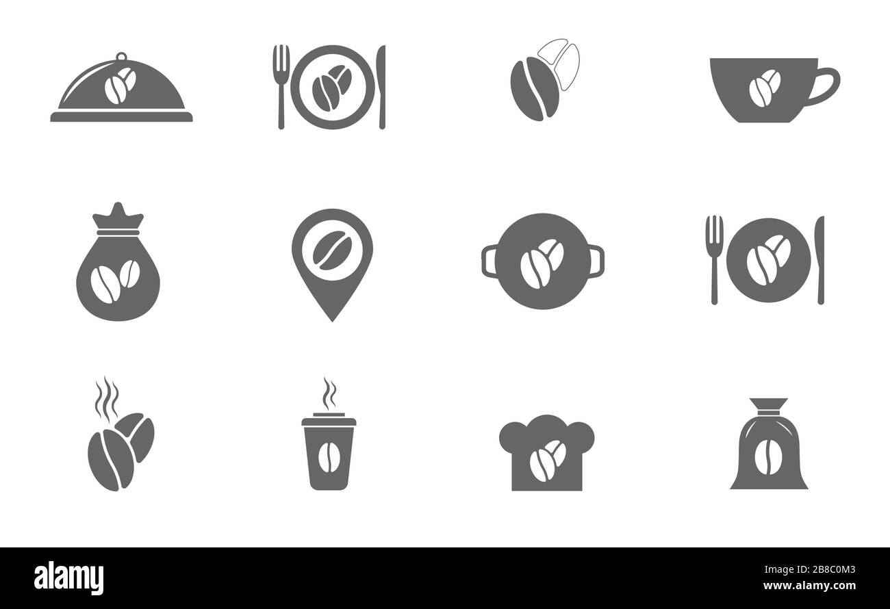 Coffee bean icons Stock Vector Image & Art Alamy
