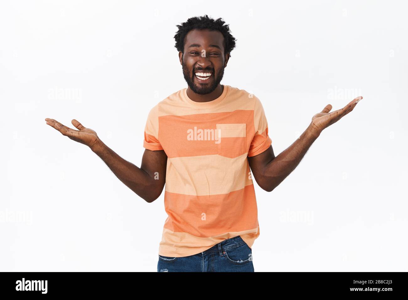 Portrait careless positive african american hi-res stock photography ...