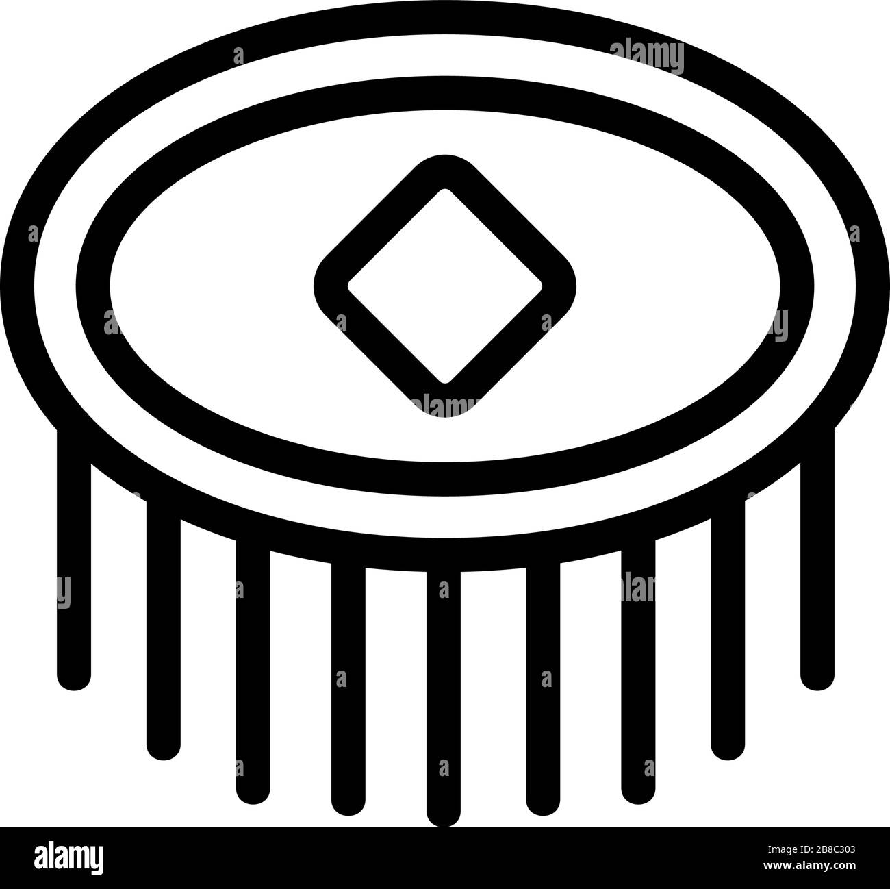 barrette for girls icon vector outline illustration Stock Vector Image