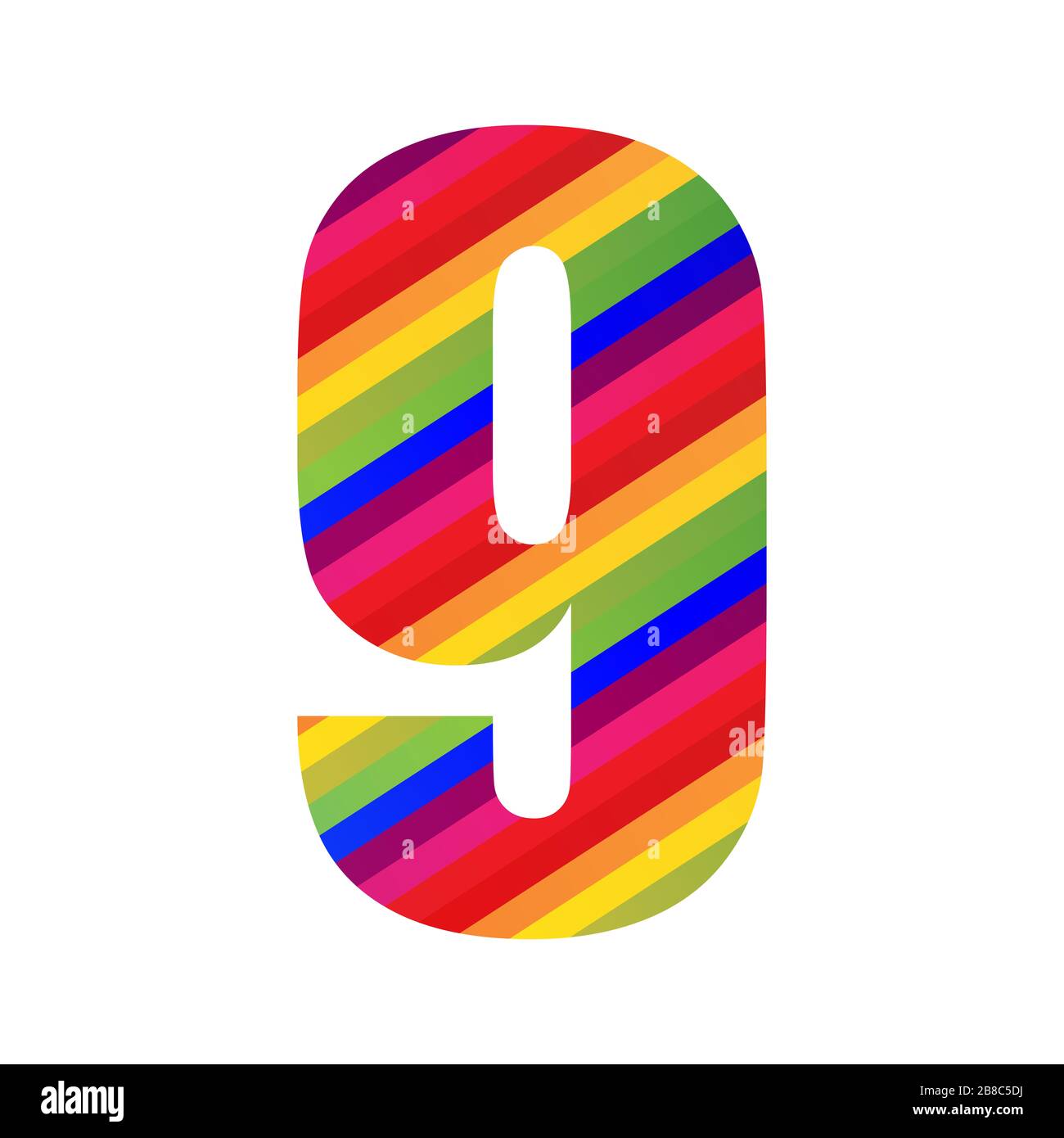 https://c8.alamy.com/comp/2B8C5DJ/9-number-rainbow-style-numeral-digit-colorful-number-vector-illustration-design-isolated-on-white-background-2B8C5DJ.jpg