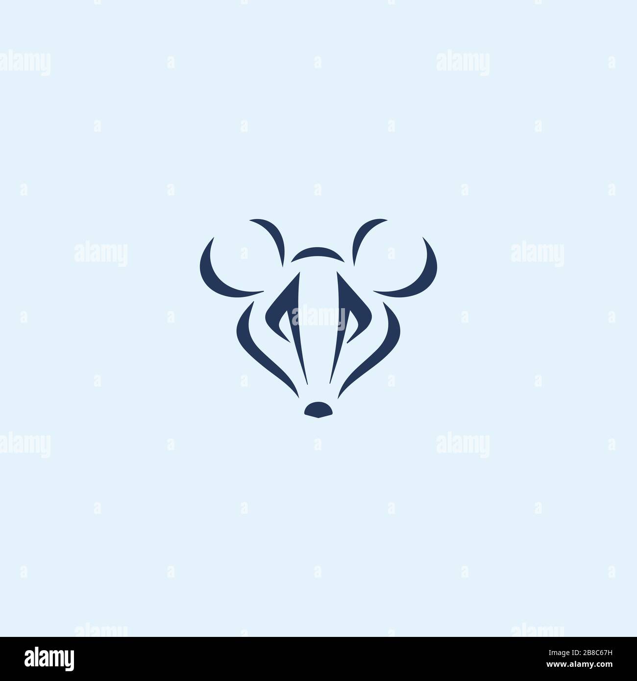 Rat logo vector design template Stock Vector