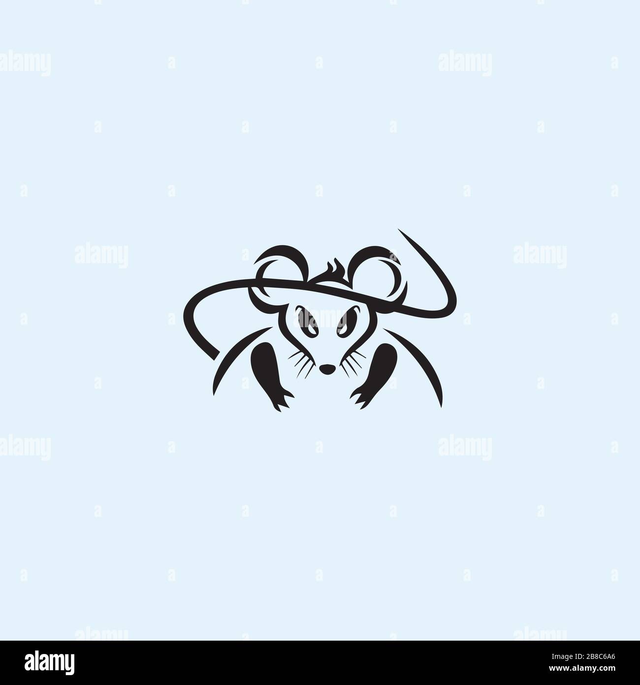 Rat logo vector design template Stock Vector