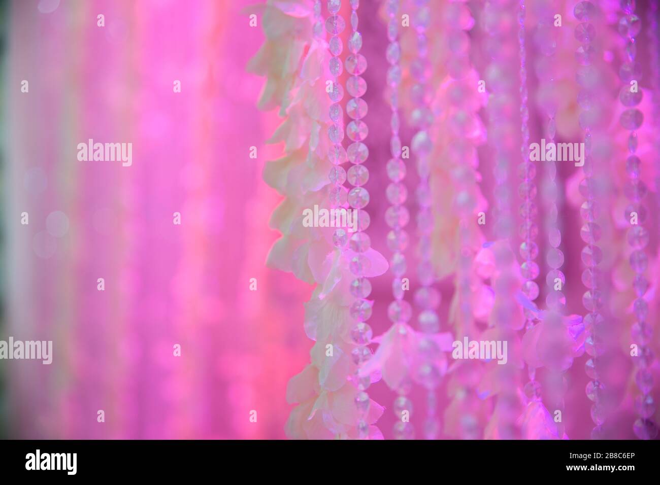Wedding Table Decoration Crystal Chandelier Background In Blue