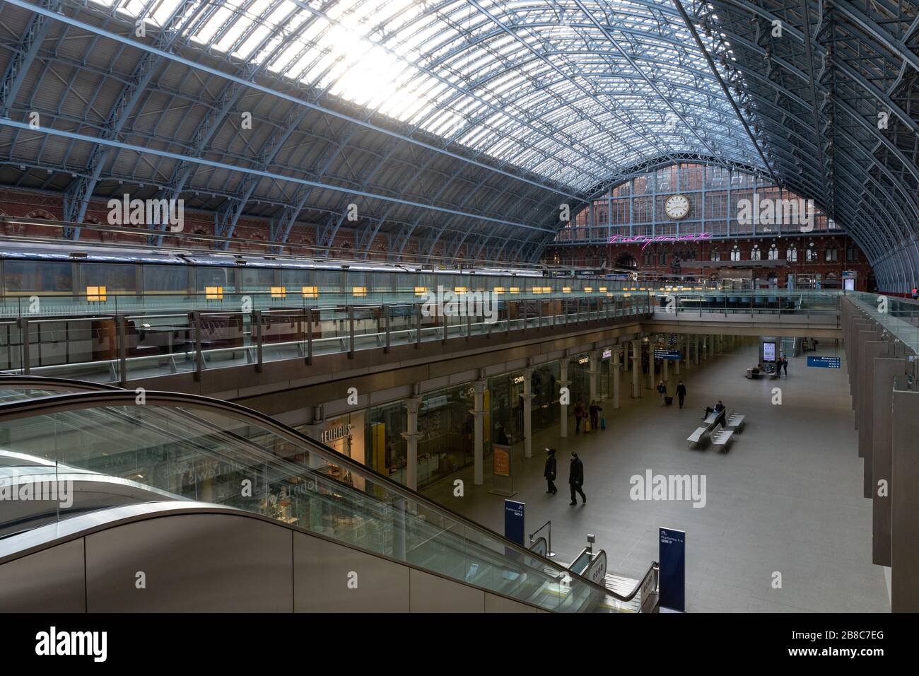 London St Pancras International Station deserted during Covid-19 pandemic 2020 Stock Photo