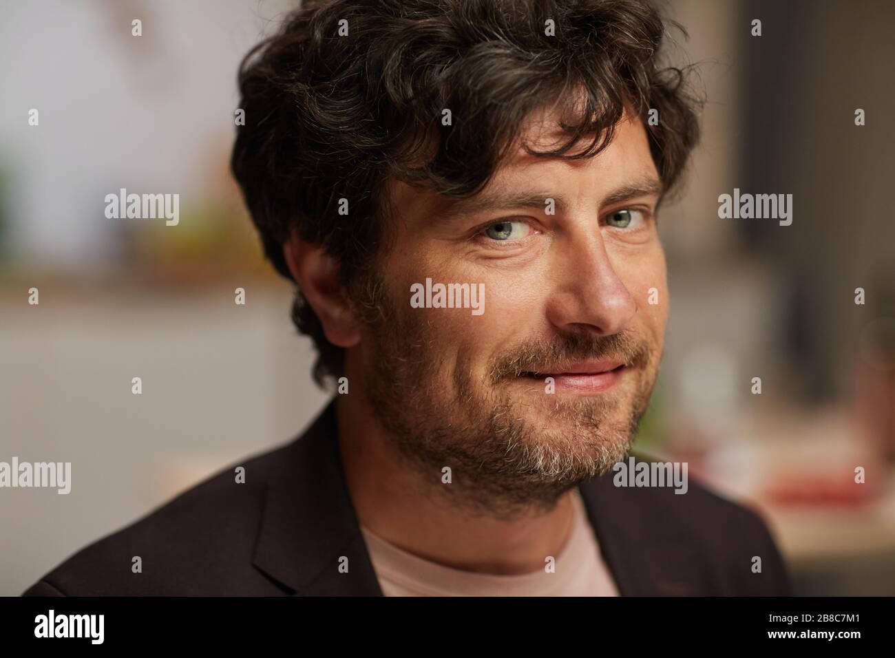 Smiling adult man visiting hi-res stock photography and images - Alamy