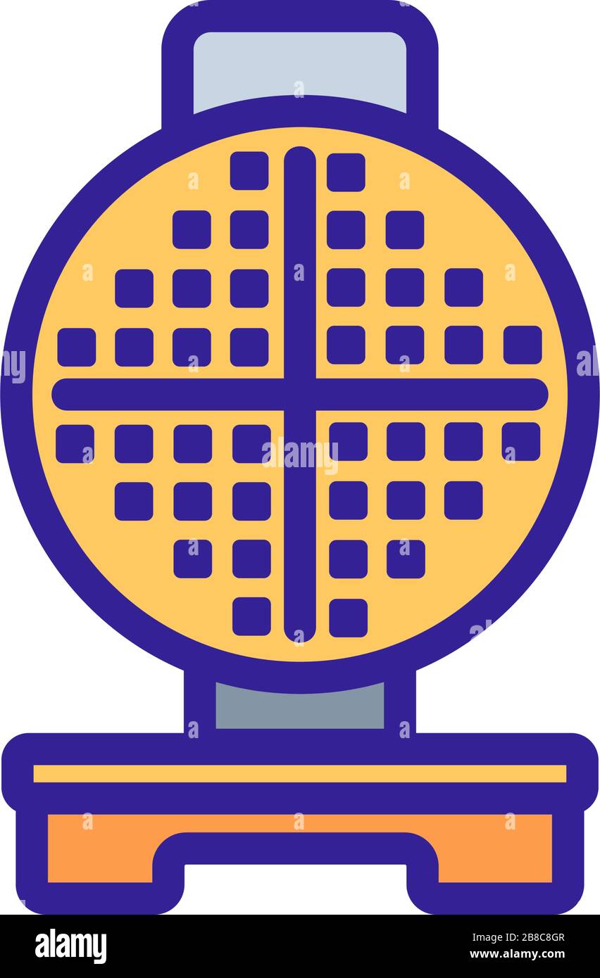 waffle iron icon vector outline illustration Stock Vector Image & Art