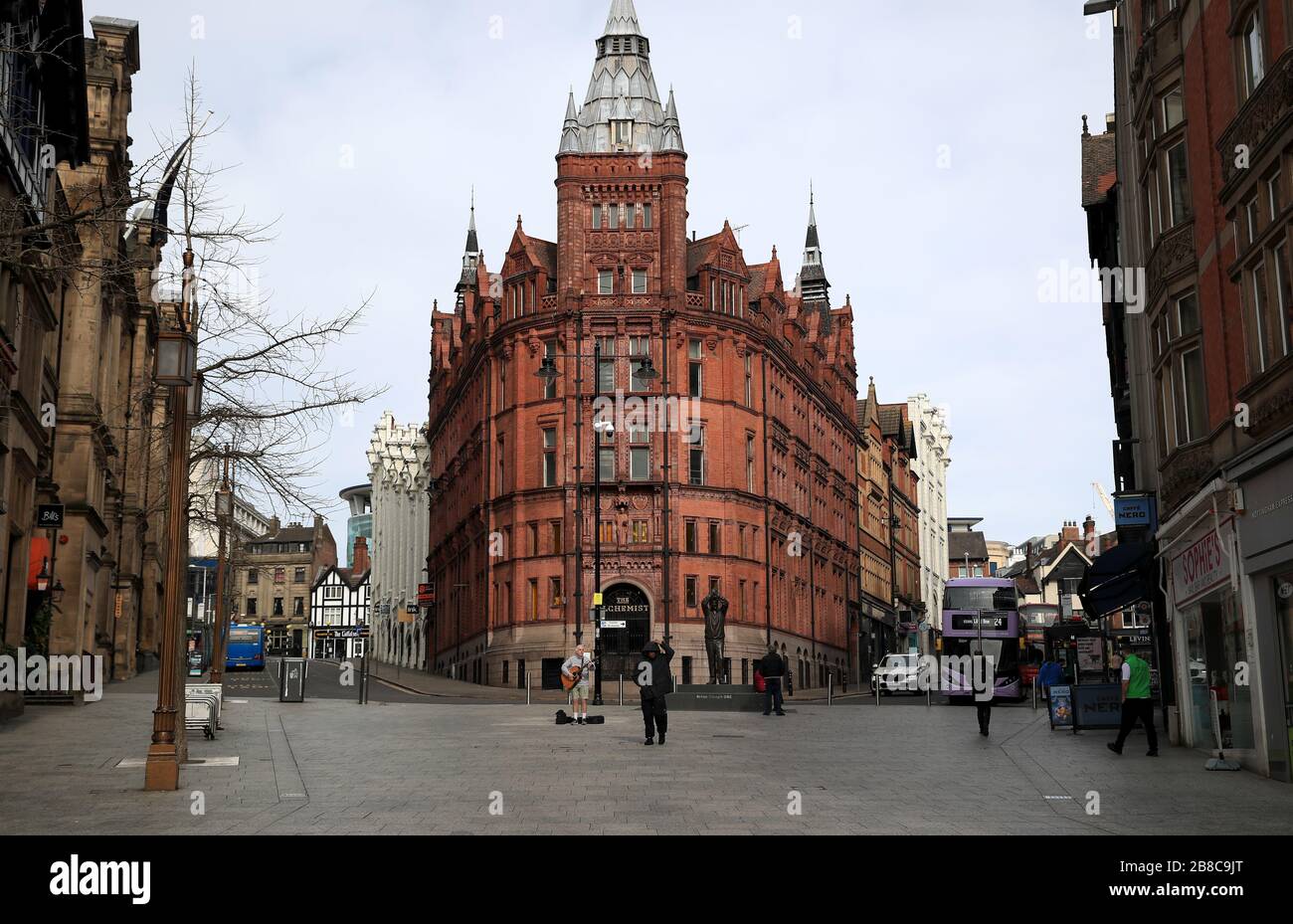 A general view of an empty Speakers Corner in Nottingham Stock Photo