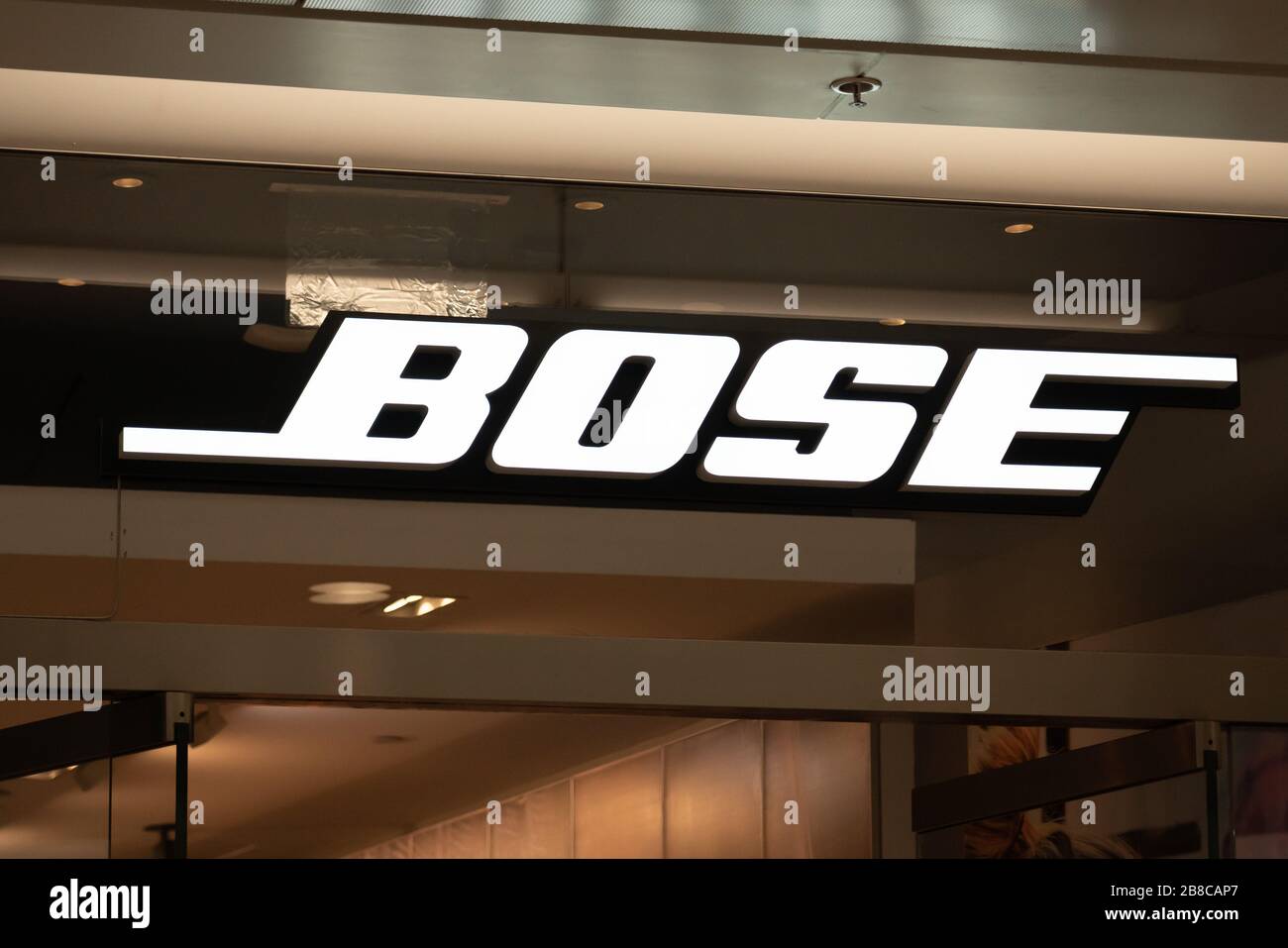 American audio equipment corporation Bose logo seen in New City Stock Photo - Alamy