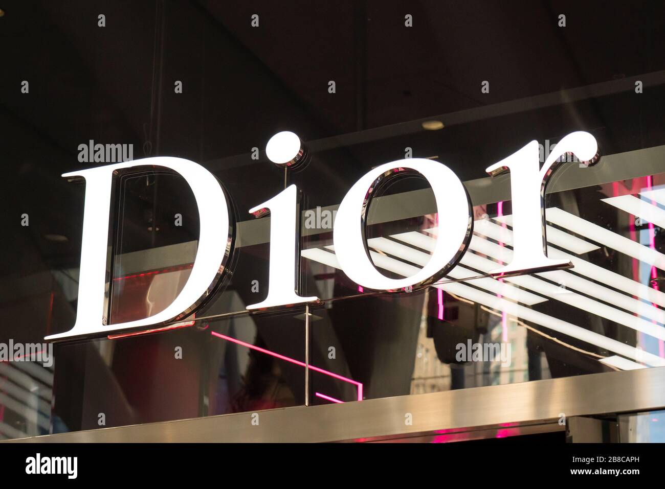 French luxury goods company Christian Dior SE logo seen seen in New York  City Stock Photo - Alamy