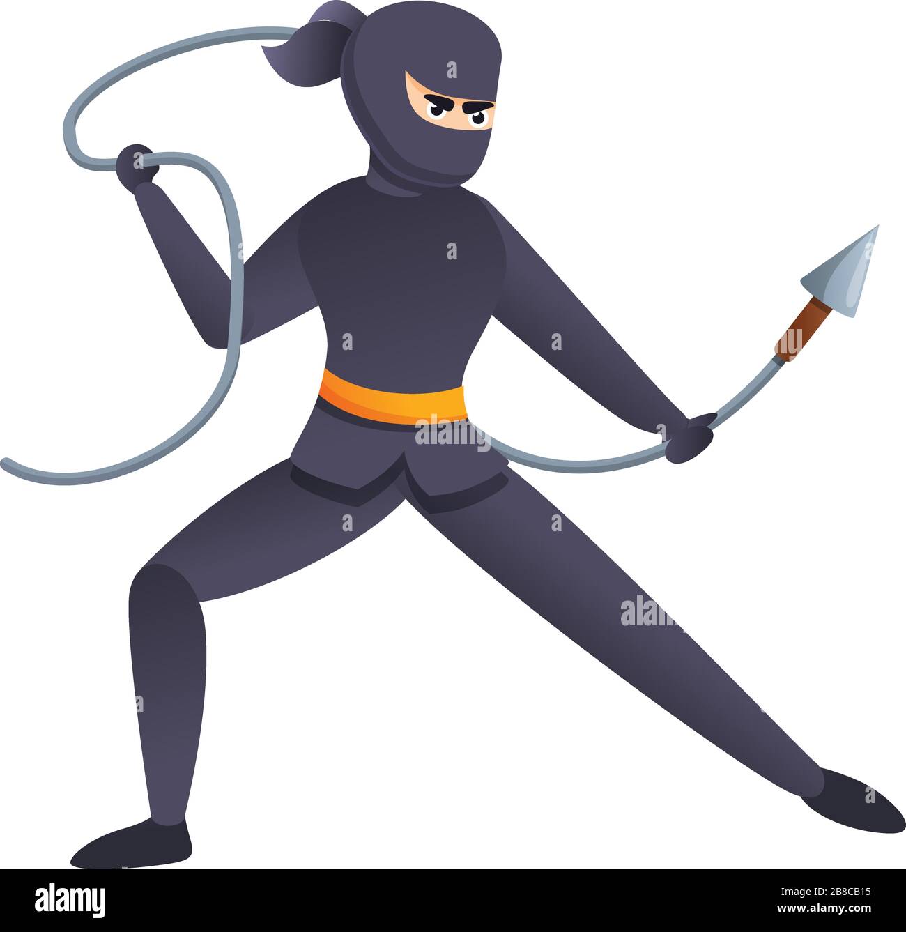 Fighting asian ninja icon. Cartoon of fighting asian ninja vector icon for  web design isolated on white background Stock Vector Image & Art - Alamy