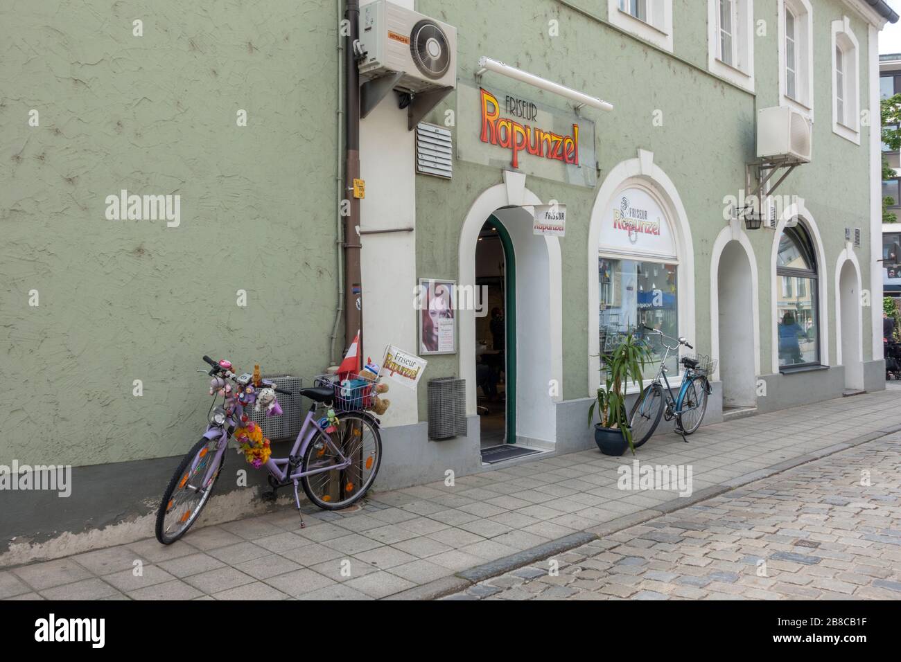 Friseur Rapunzel hair salon in Ingolstadt Bavaria Germany Stock Photo Alamy