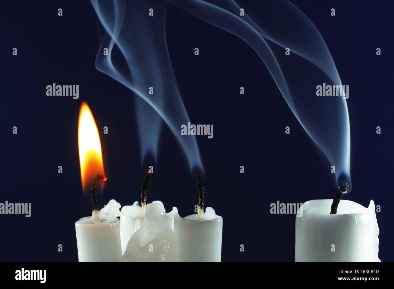 Rauch und Flamme Stock Photo