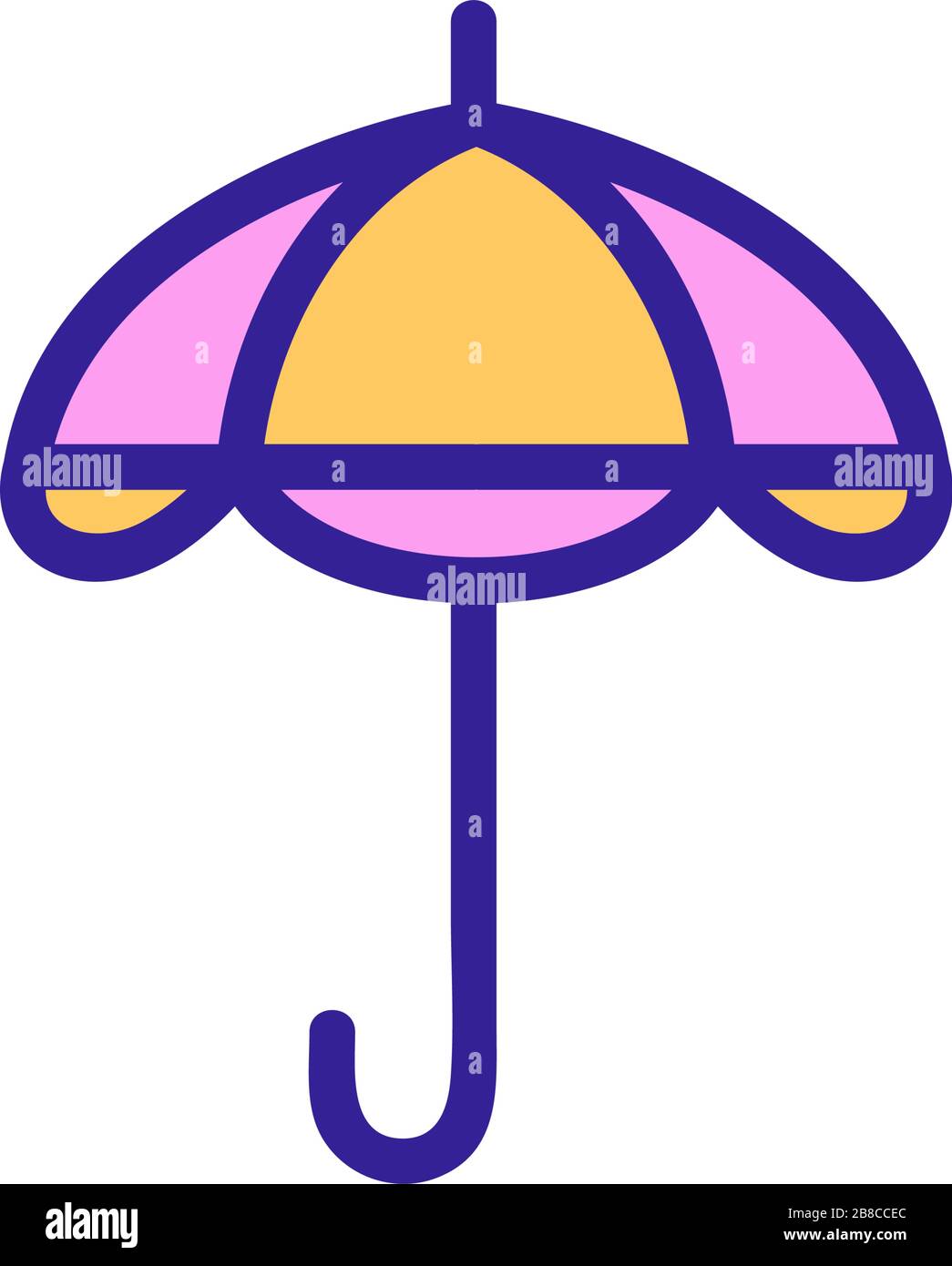 beach umbrella icon vector outline illustration Stock Vector Image