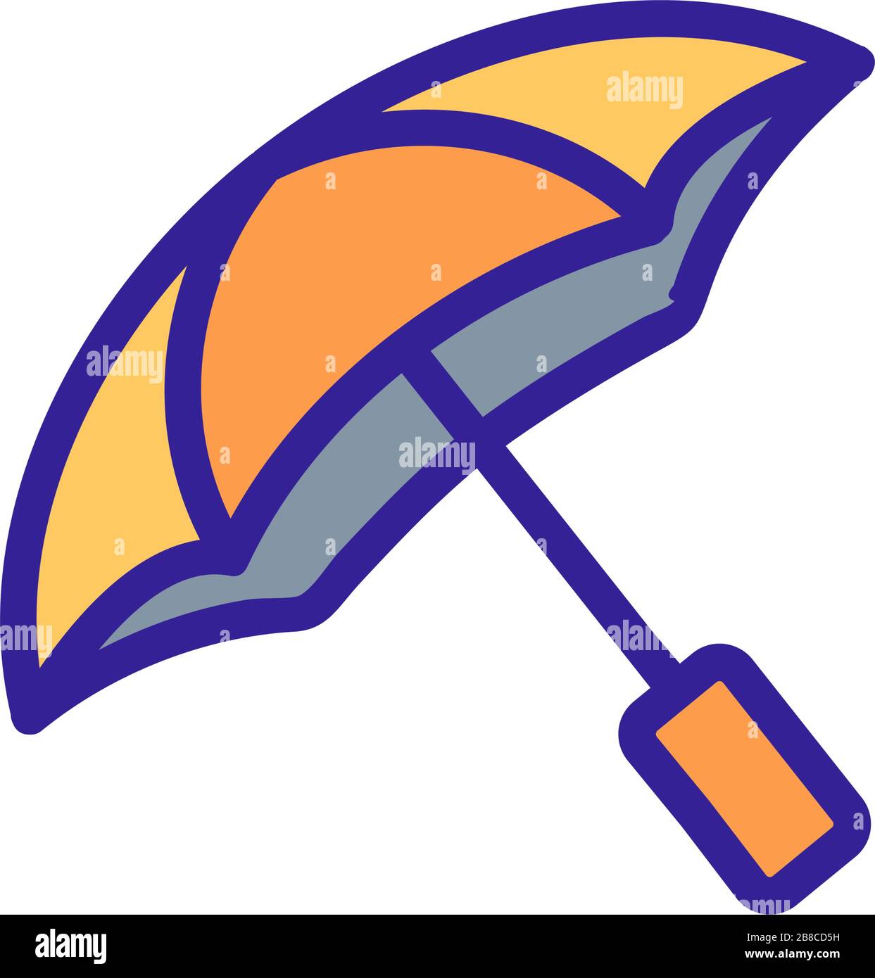 beautiful umbrella icon vector outline illustration Stock Vector Image ...