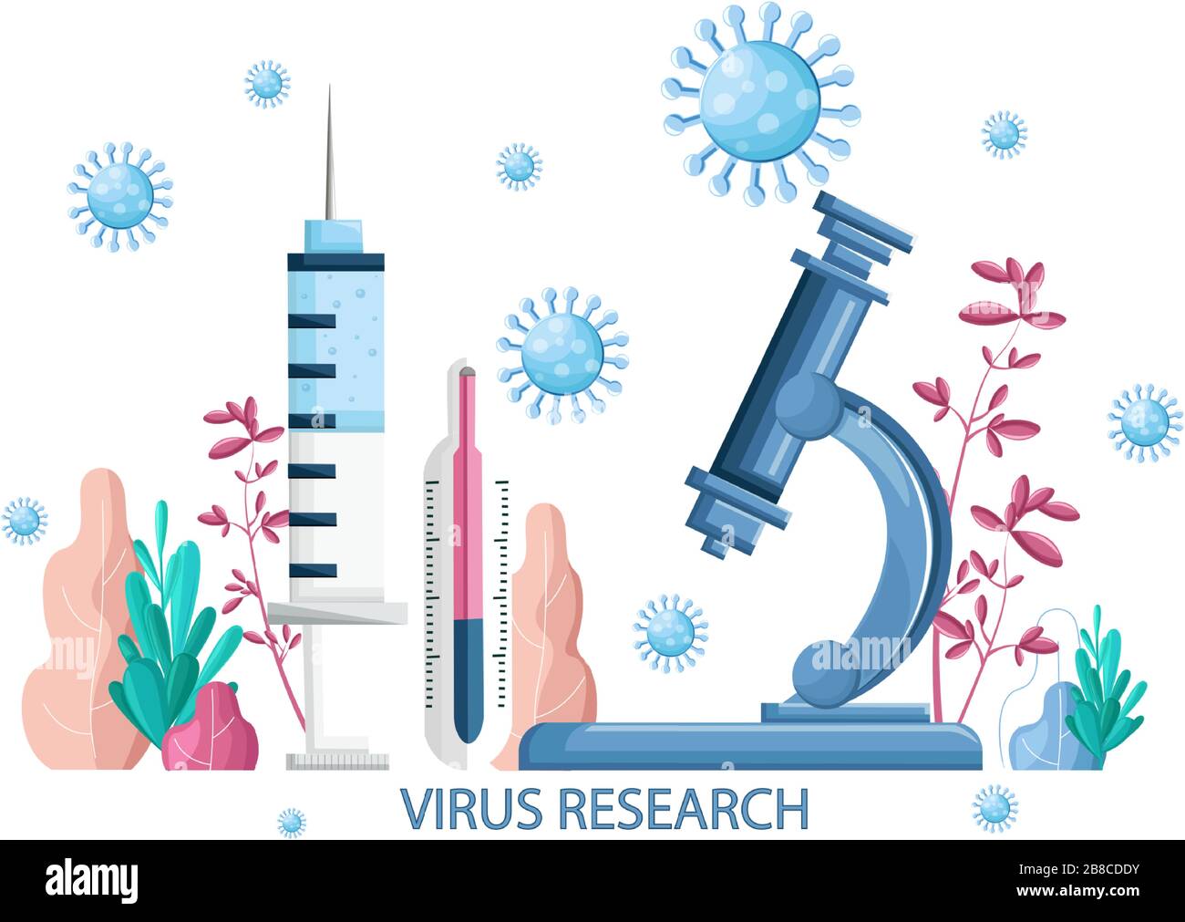Corona Virus research. Mobile app developing new technology. Medical  clinique laboratory Vector illustration Stock Vector Image & Art - Alamy