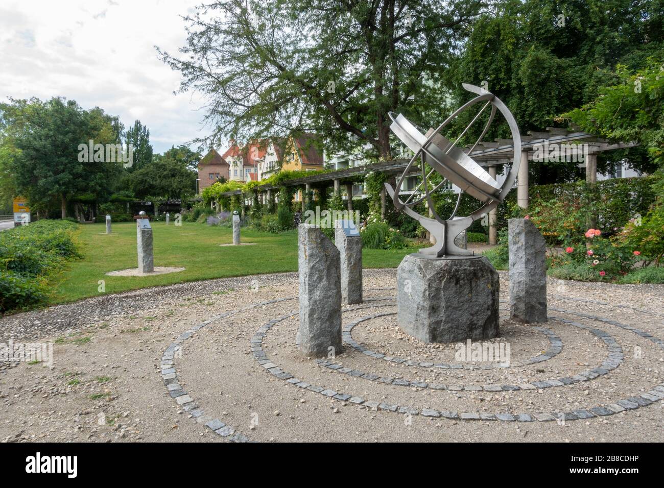 The Die Planetoiden (The planets) in the Astronomiepark Ingolstadt (Ingolstadt Astronomy Park) in Ingolstadt, Bavaria, Germany. Stock Photo