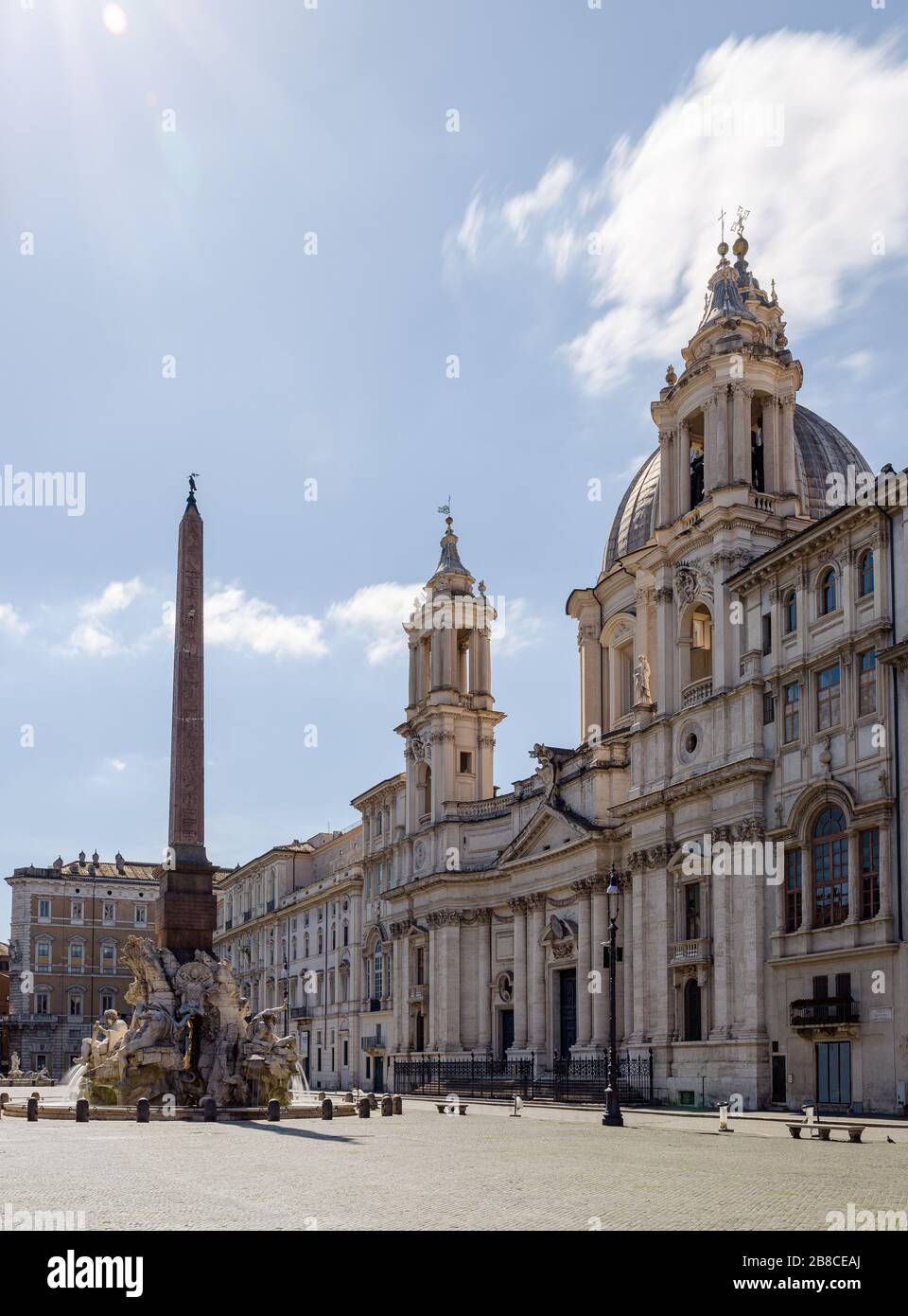Piazza Navona is a famous central square in Rome, adorned with Baroque