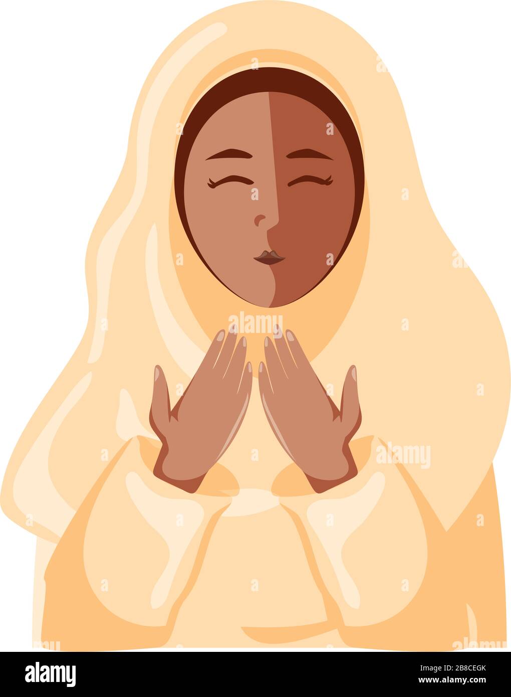 muslim woman on white background vector illustration design Stock ...