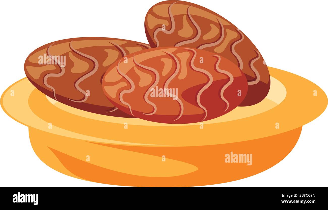 delicious turkish bread on white background vector illustration design Stock Vector
