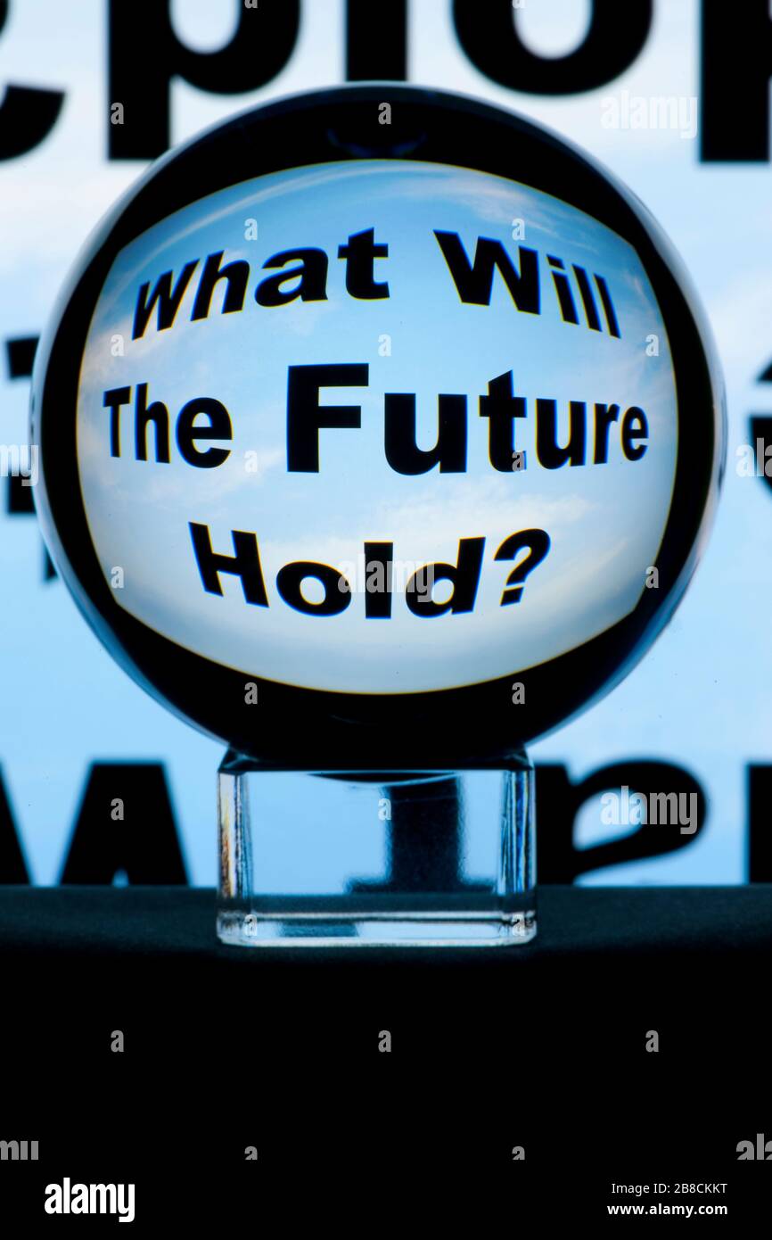 Crystal ball predicting the future Stock Photo Alamy