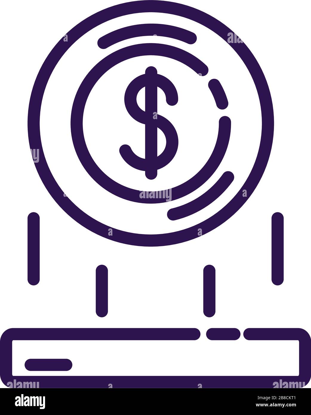 coin money dollar line style icon Stock Vector Image & Art - Alamy
