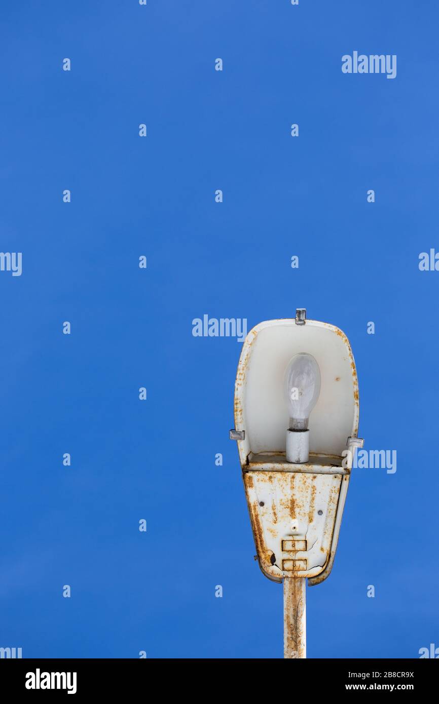 Low angle view of street lamp. Stock Photo