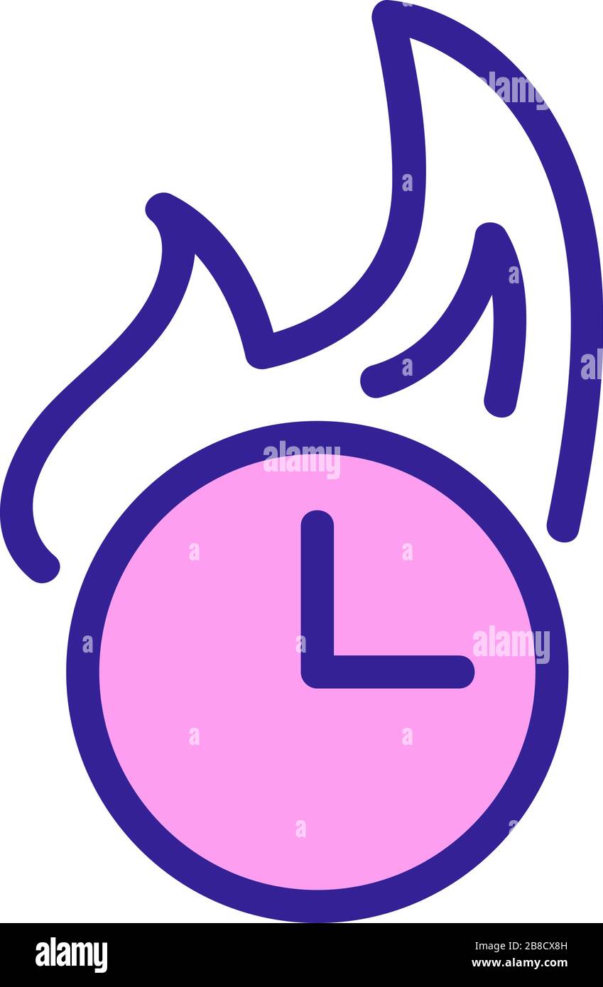 watch the fire icon vector outline illustration Stock Vector Image ...