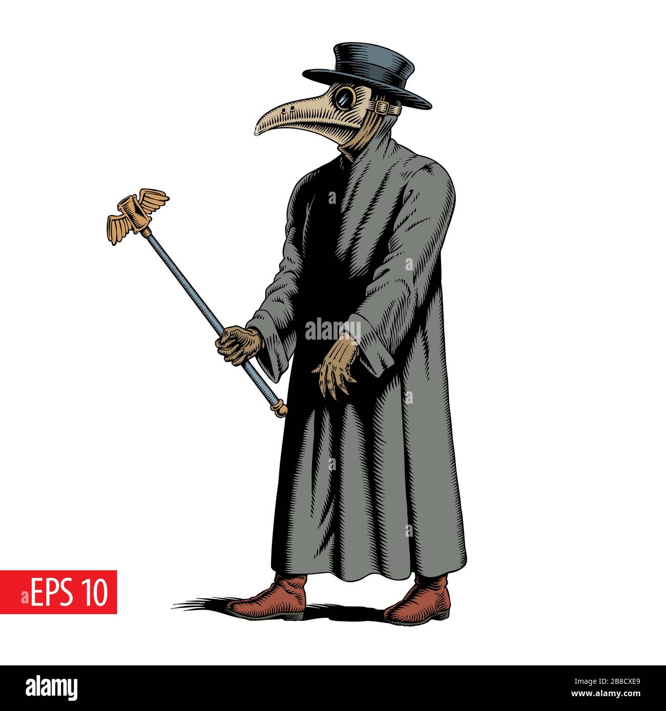 Plague doctor illustration hi-res stock photography and images - Alamy