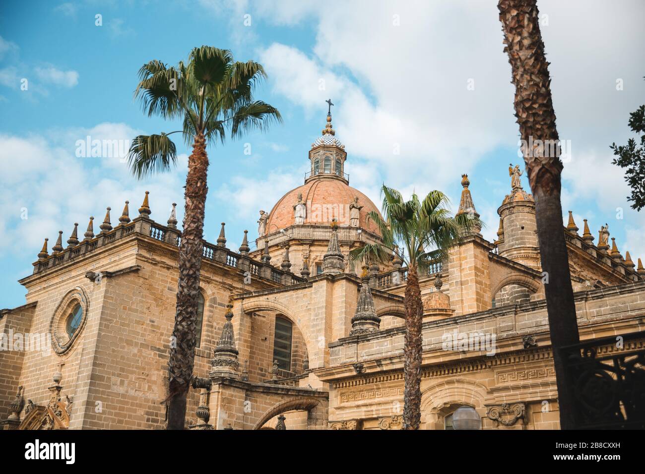 Magnificent Ancient Architecture Jerez de la Frontera Cathedral with Palm Trees Stock Photo Alamy Magnificent Ancient Architecture Jerez de la Frontera Cathedral with Palm Trees Stock Photo Alamy