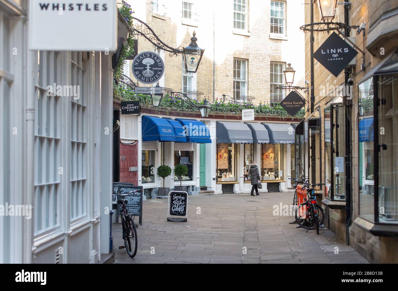 A view of rose crescent in cambridge hi-res stock photography and ...