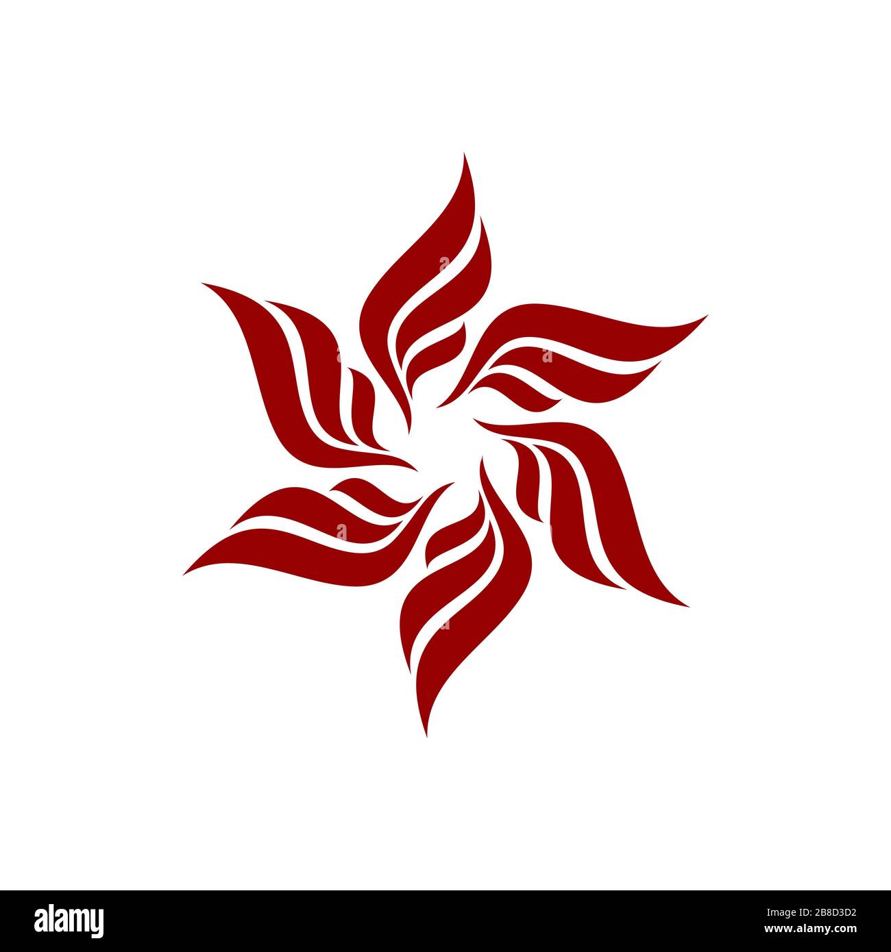 red flower logo template Illustration Design. Vector EPS 10 Stock Photo