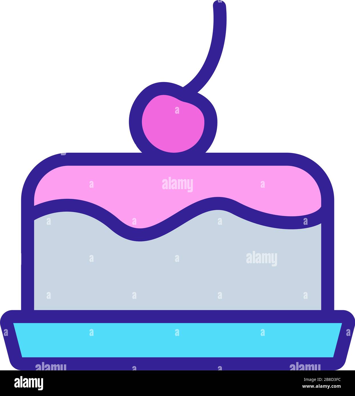 cherry pie icon vector outline illustration Stock Vector Image & Art ...