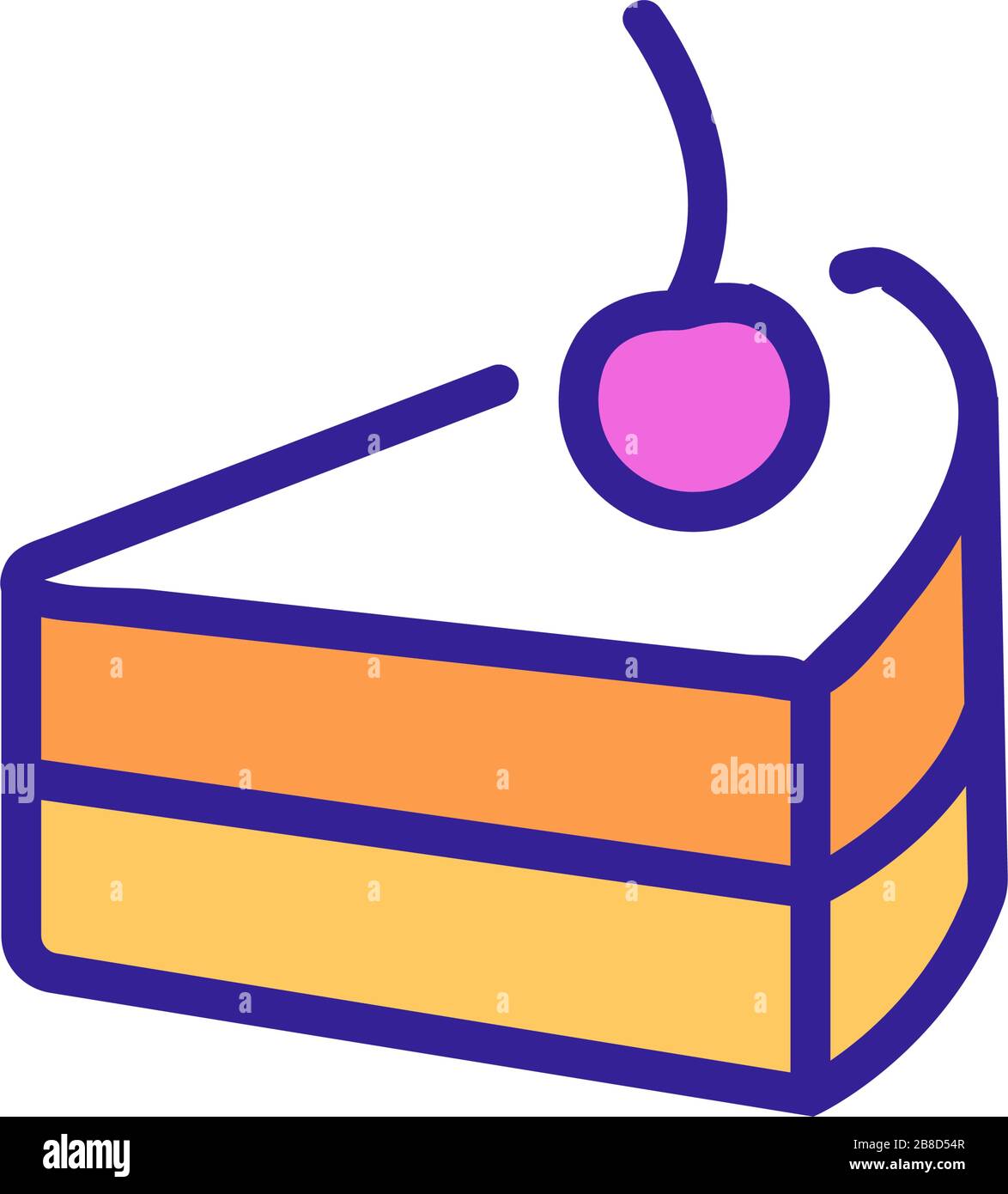 cherry pie icon vector outline illustration Stock Vector Image & Art ...