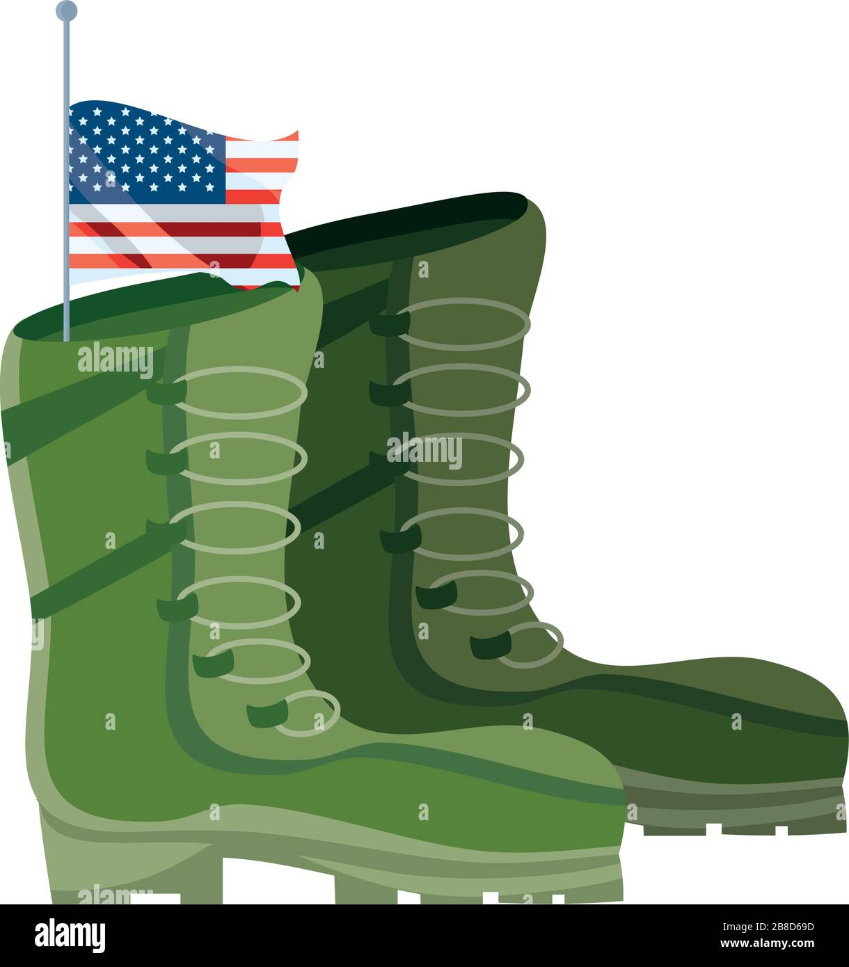 symbol of a fallen US soldier vector illustration design Stock Vector