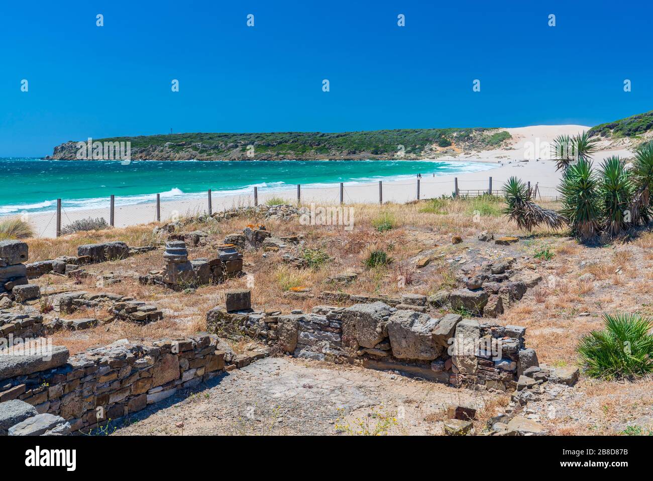 Baelo Claudia, Roman town ruins, Playa de Bolonia, Cadiz Province, Spain, Europe Stock Photo