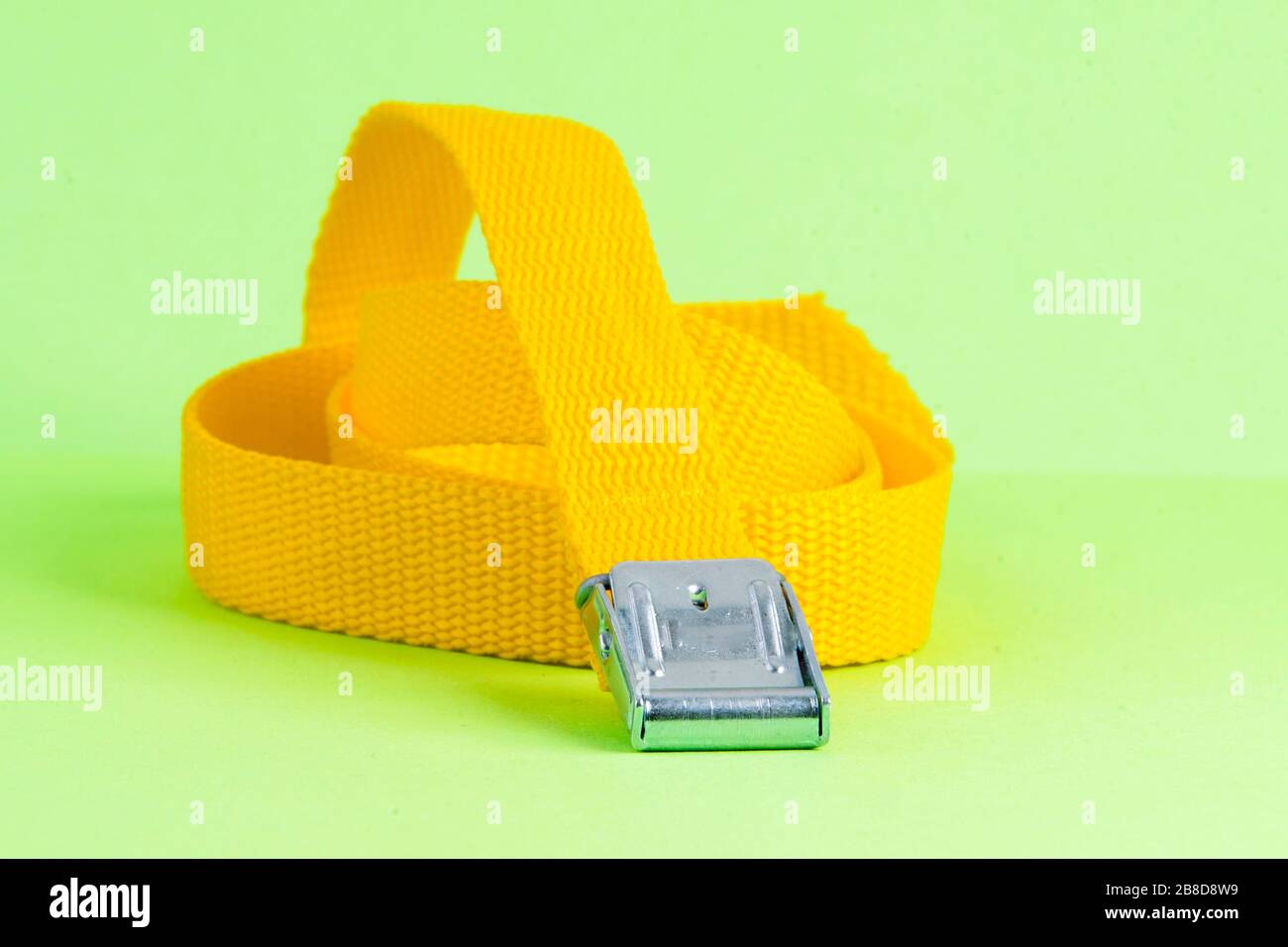 Transport safety belt with metal buckle Stock Photo Alamy