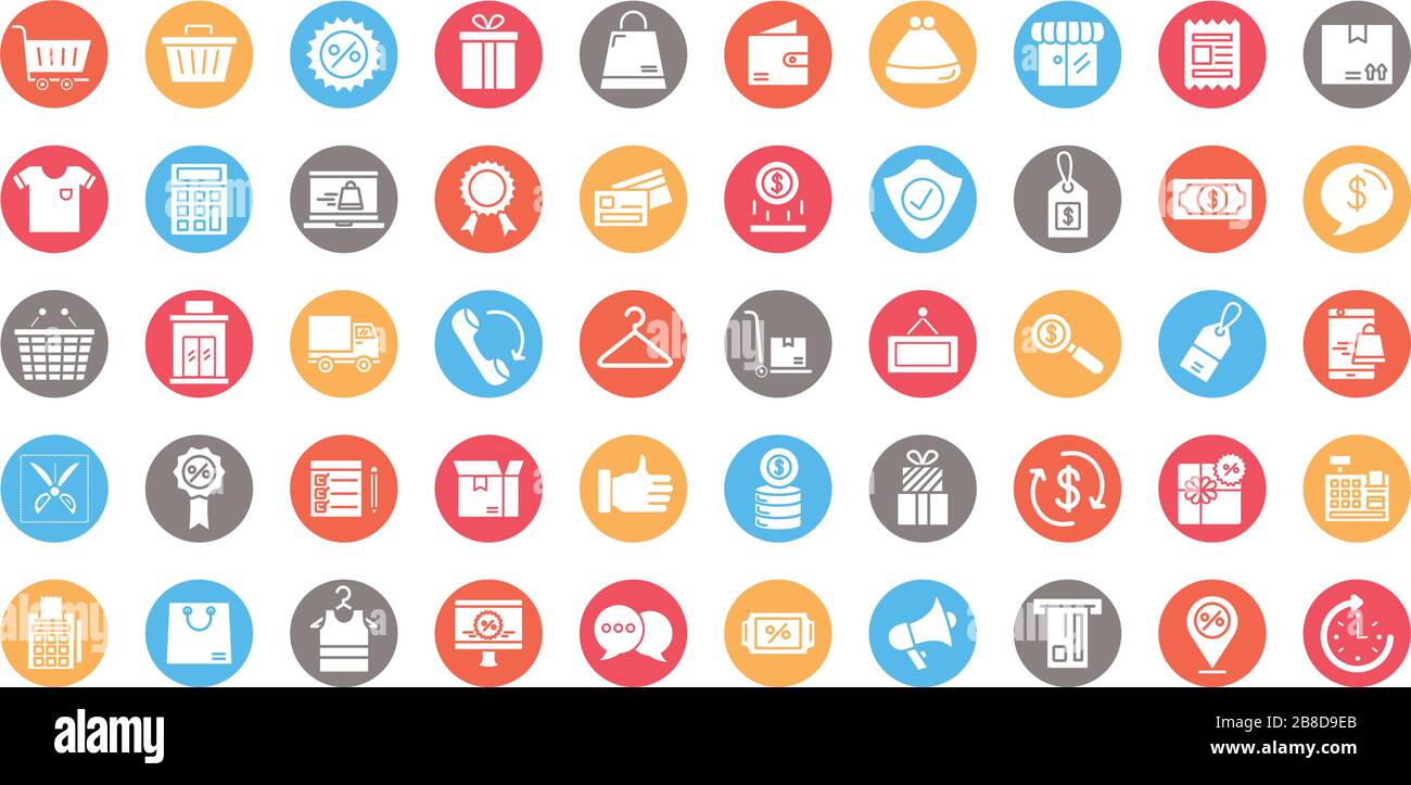 bundle of commercial set icons Stock Vector Image & Art - Alamy