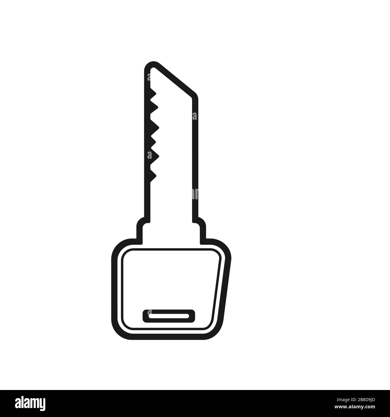 Key icon. Simple flat design for websites and apps Stock Vector