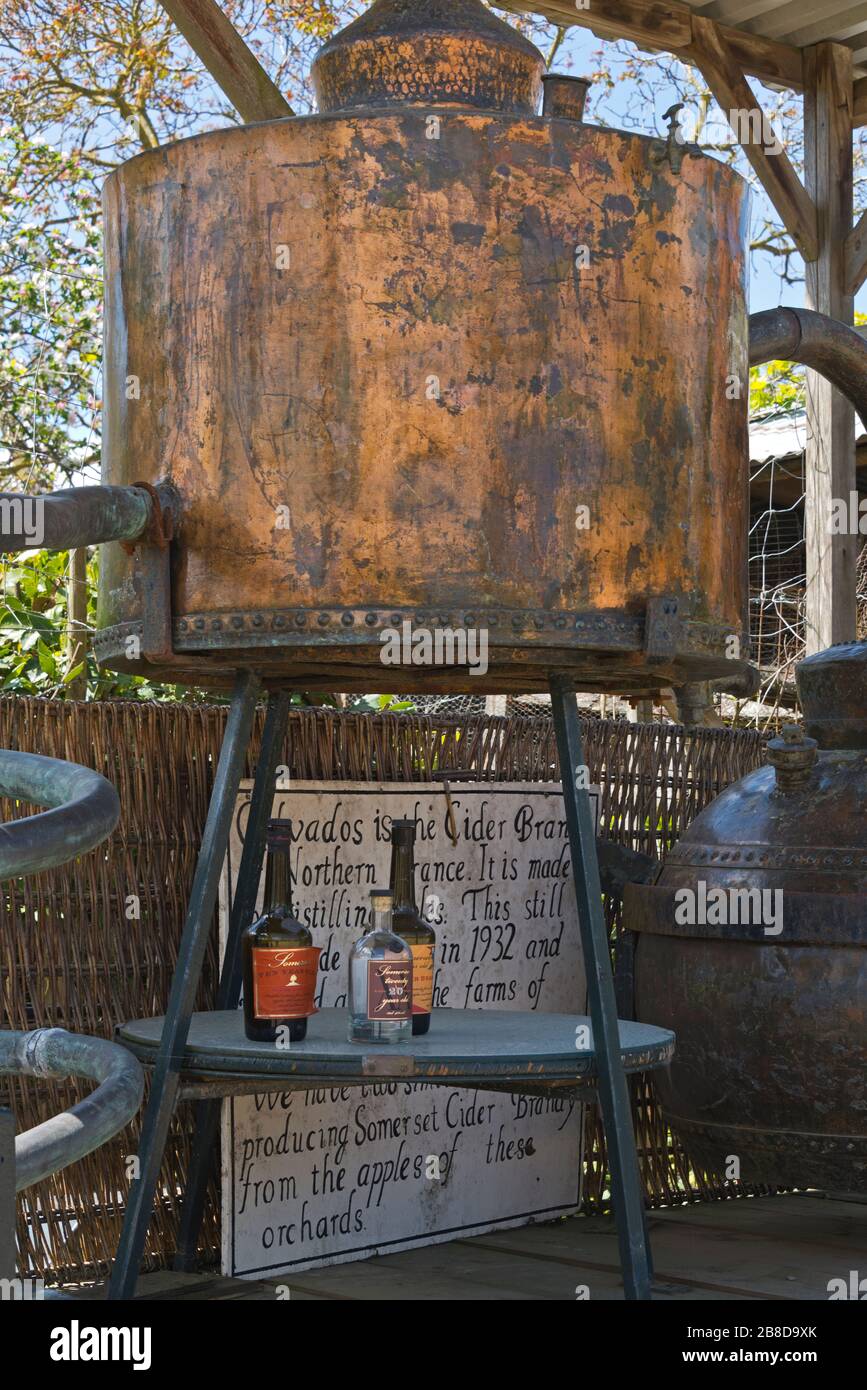 Old brewing equipment at the Somerset Cider Brandy Companies, Burrow
