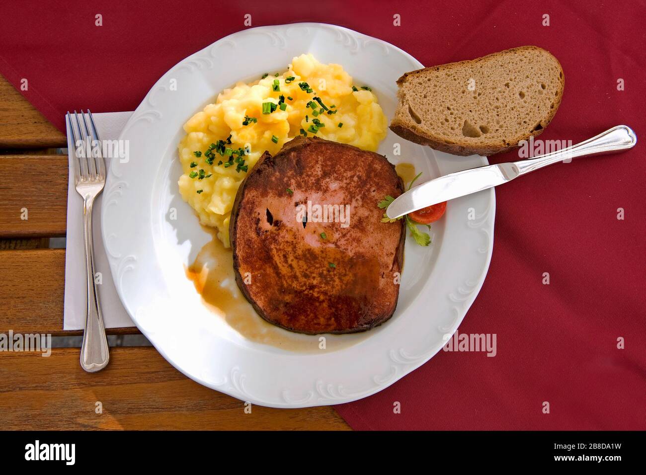 Bad T lz Bavaria Germany The Bavarian Dish Leberk se With Potato bad-t-lz-bavaria-germany-the-bavarian-dish-leberk-se-with-potato