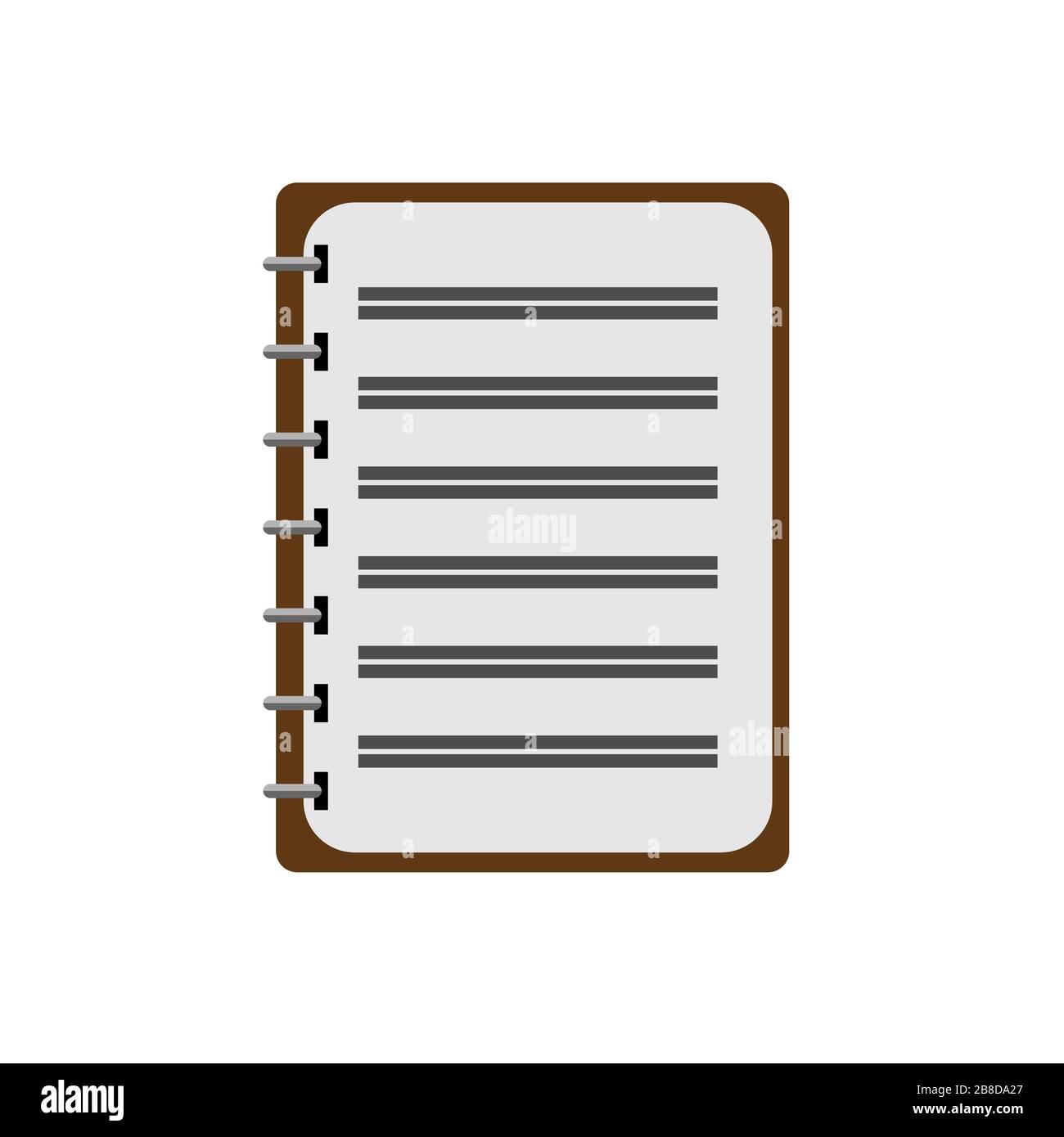Vector icon for a notebook or Notepad. Simple flat design for website and app Stock Vector