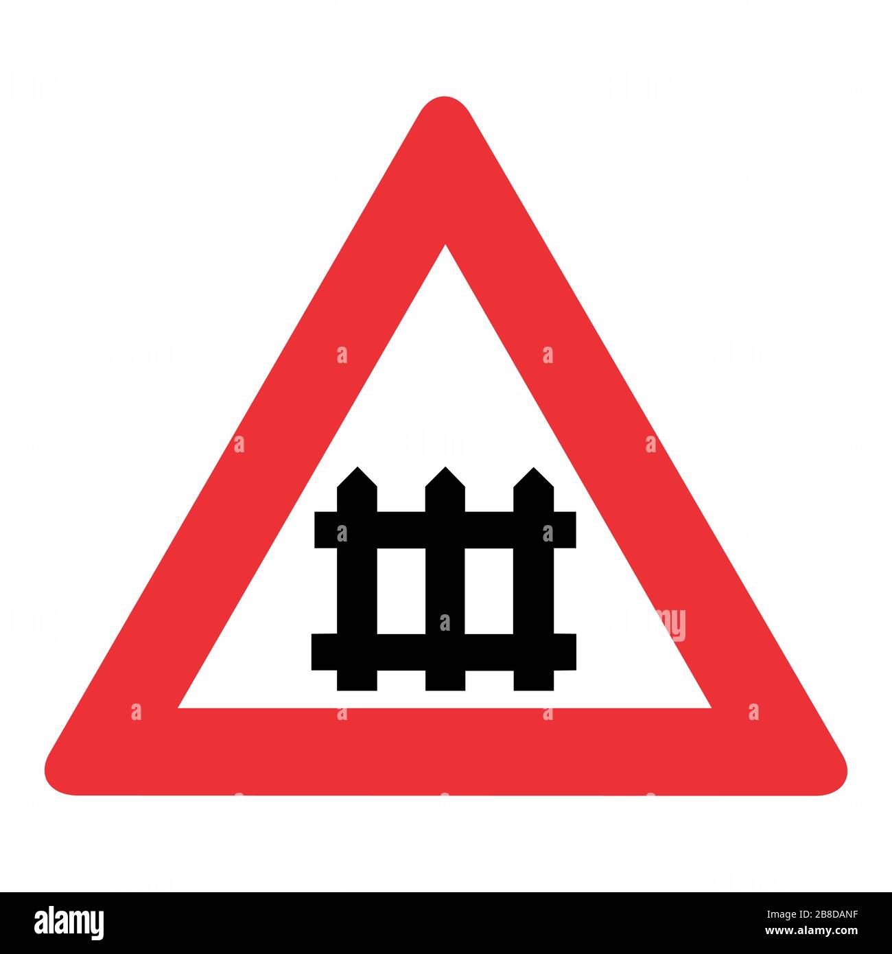 Red triangle road sign Stock Vector