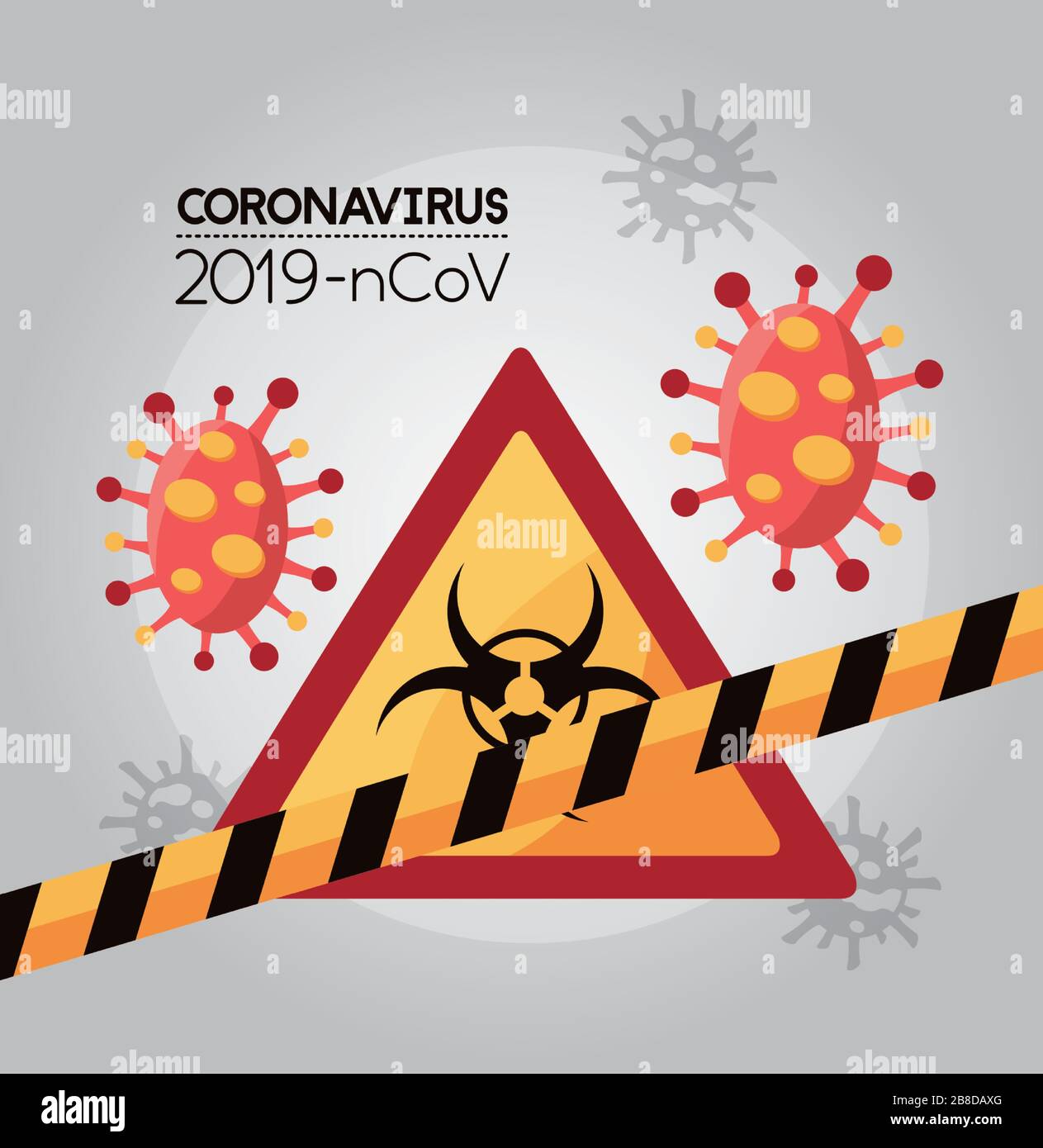 covid 19 particles and biohazard signal Stock Vector Image & Art Alamy